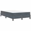 Box Spring Bed with Mattress Dark Gray 120 x 190 cm Fabric