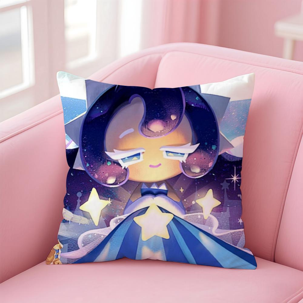 C-Cookie Run K-Kingdom Cushion Cover Home & Car Multi-Scene Pillow Cover - Reversible, Soft & Durable for Daily Use