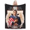 Charlie Kirk Angelic Advocate Warm Blanket  Child Plush Throw Blanket Graphic Couch Chair Flannel Bedspread Sofa Bed Cover