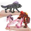 Pvc Static Model Toy Set Featuring Stunning Magma Golem Shadow Wolf Griffin Seahorse