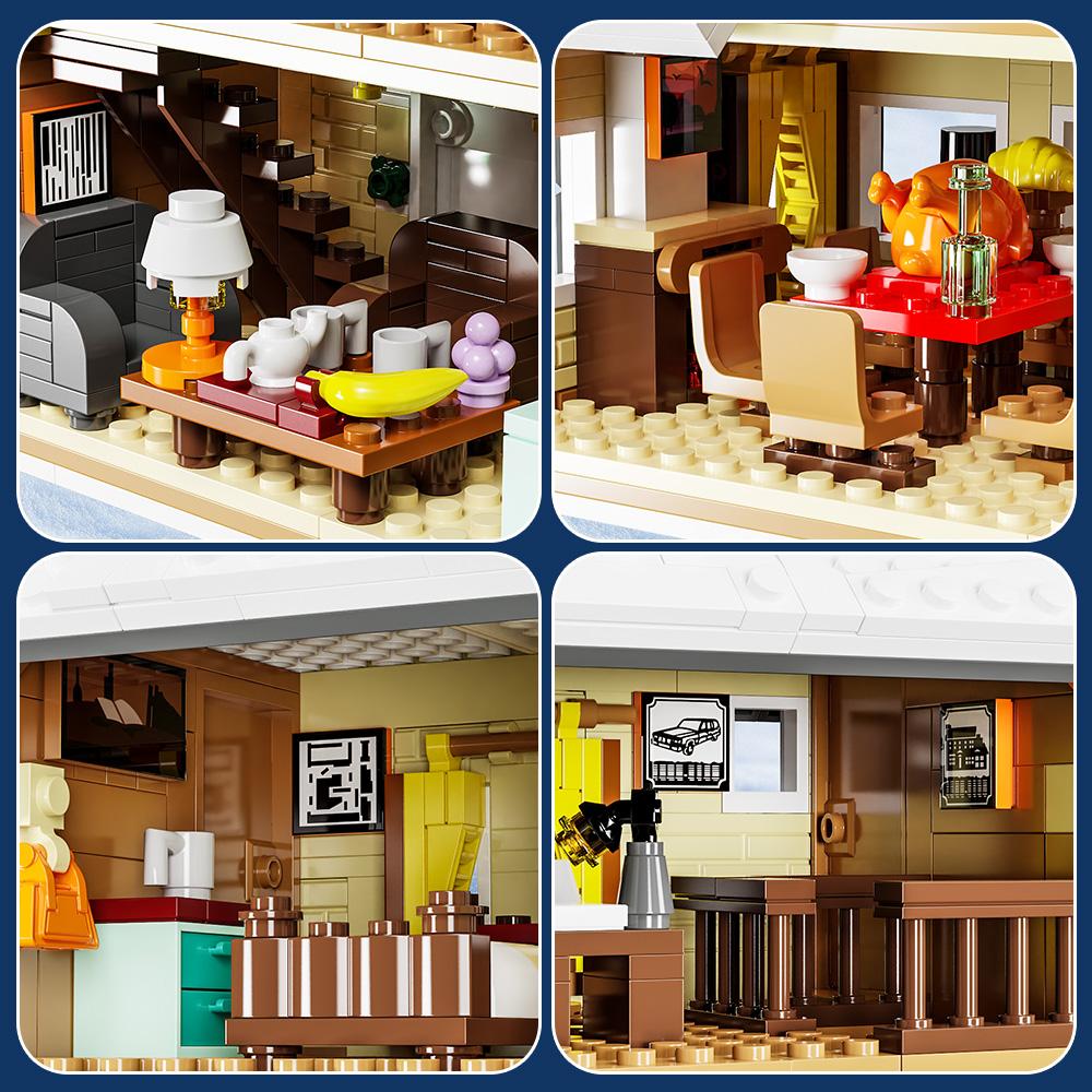 ! Weihnachtsferienhaus Bauklötze Weihnachtshaus Kompatibel mit Legoed Geschenke für Jungen, Mädchen, Familie und Freunde
