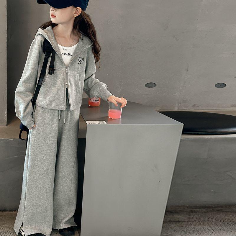 Dívčí podzimní módní set: 2025 Nový styl ležérní dvoudílný sportovní oděv