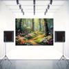 2D Fairy Tale Forest Backdrop Vibrant Flowers Path Portrait Studio Background