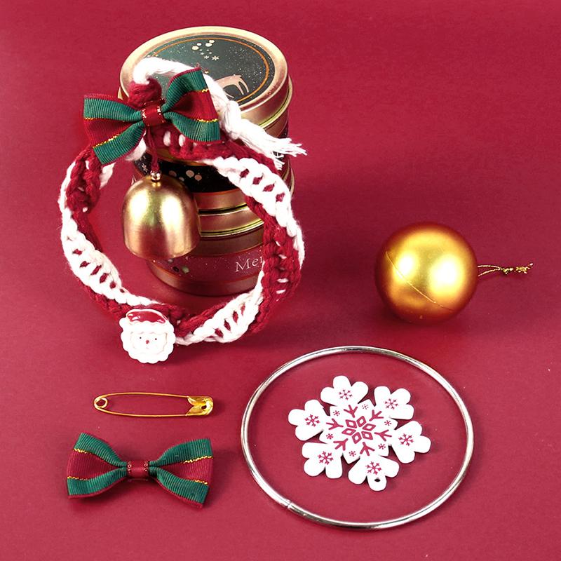 1 Set Festive Macrame Kit Xmas Party Red Green Handmade Christmas Ornament Set Walls