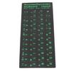 Russian Keyboard Sticker Waterproof Dustproof Green Russian Keyboard Replacement Sticker for Desktop PC Laptop 1.3x1.1cm