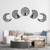 Yousheng 5 Pcs Black Tree Wall Decor Tree of Life Moon Phase Boho Wall Art Aesthetic Hollow-out Farmhouse Hanging Decor for Living Room
