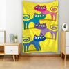 Bedroom Living Room Tapestry Cat Print Tapestry Kawaii Room Decor Tapestry Wall Hanging Home Decor Psychedelic Tapestry