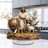 2026 Nuovo Presepe Scena della Nascita di Gesù Accessorio Centrotavola Natalizio Acrilico Piatto 2D Per Decorazione Casa Ufficio Ornamento per Feste