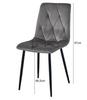 Libra Chair - Dark Gray Fabric / Wood Color Legs X 2
