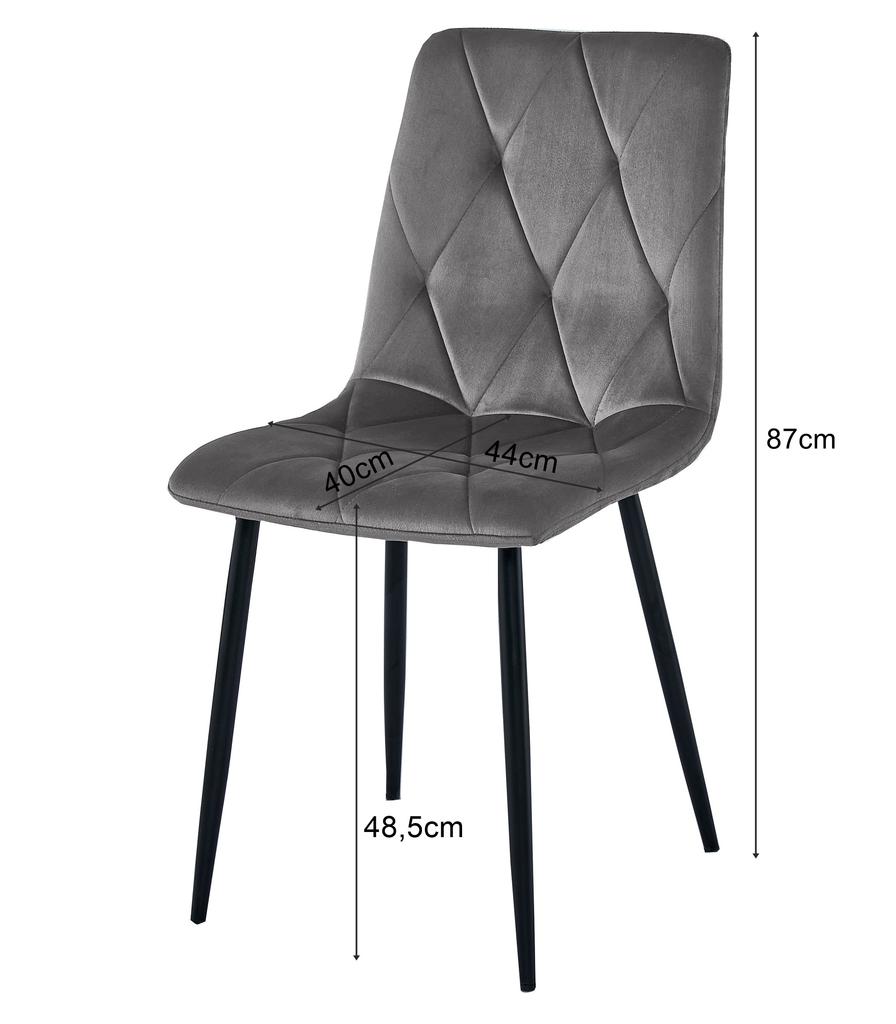 Libra Chair - Dark Gray Fabric / Wood Color Legs X 2
