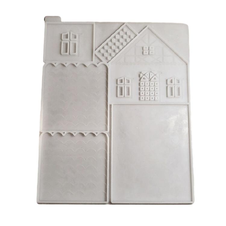

Detailed Cement Plaster Designs Mold Easy Release Silicone Mold for Versatile Crafting with Cement and Fence House 1