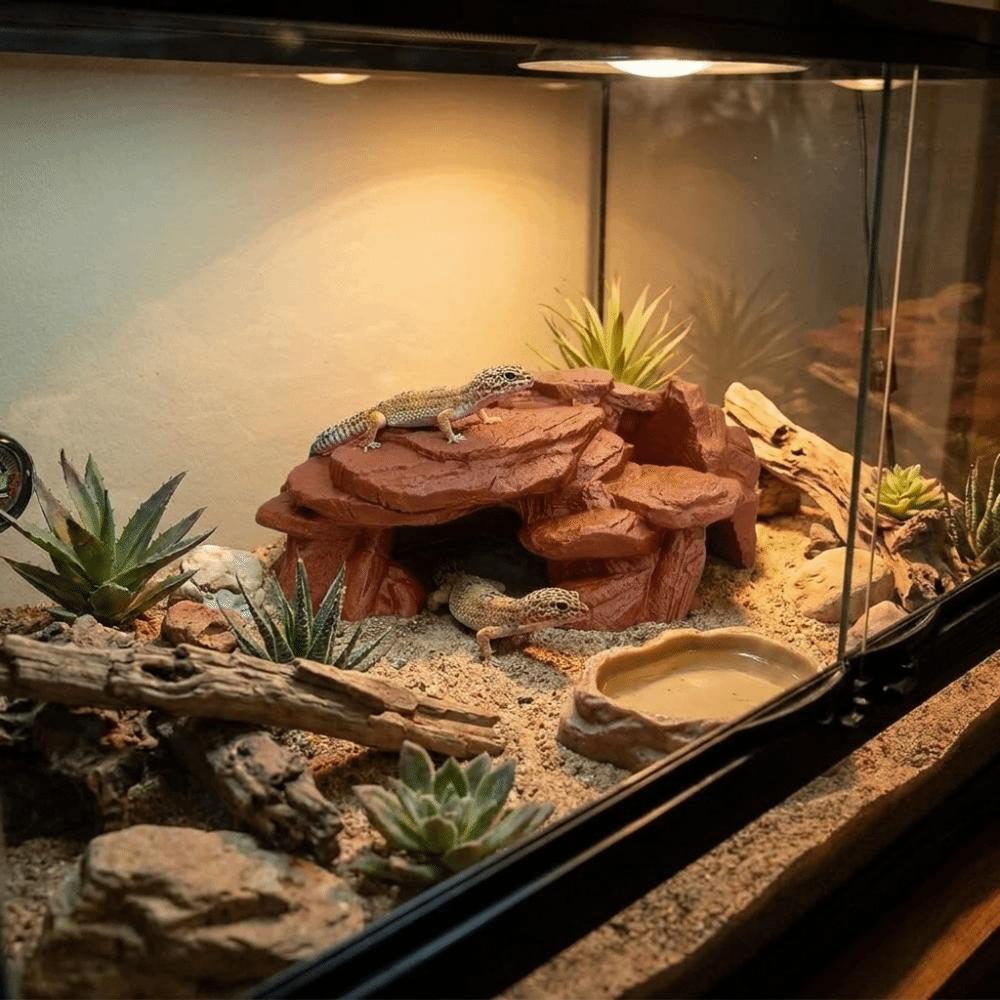 3D Printing Fish Tank Rockery Ornaments Realistic Texture Simulated Rock Aquarium Fish Shelter Plastic Reptile Resting Place