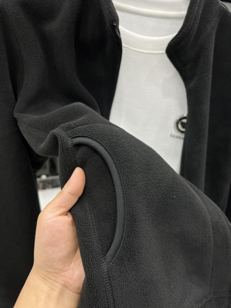 Herren Verdickter O-Korn Fleece Reißverschluss Hoodie - Warm, Stehkragen, Arbeitskleidung Jacke