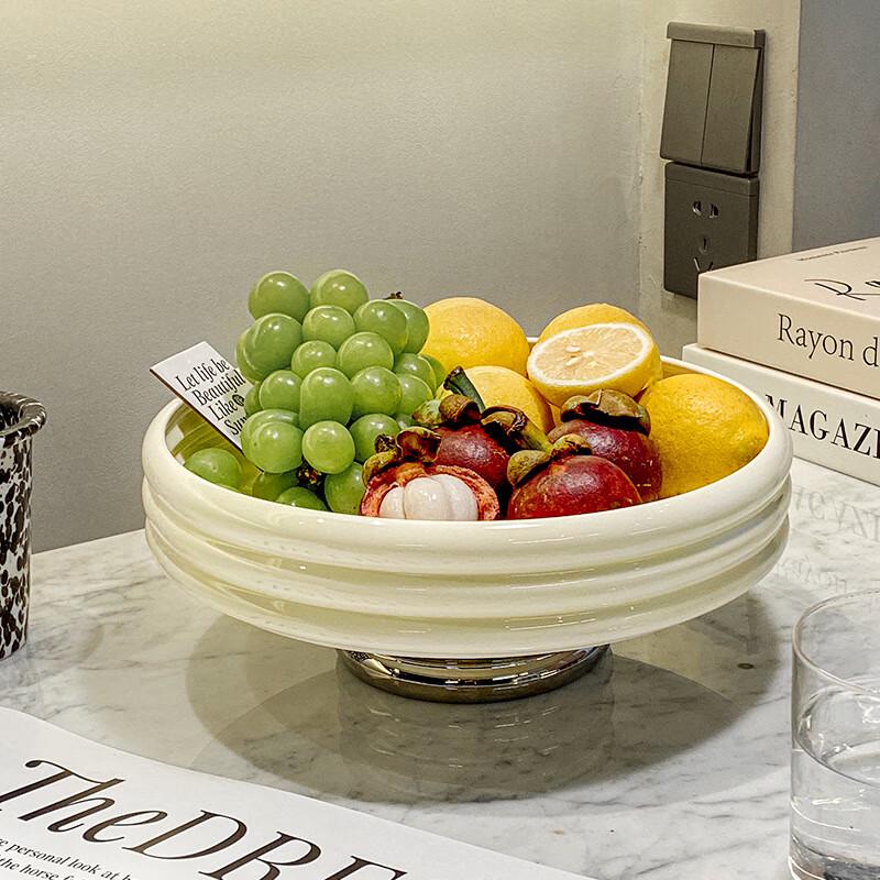 Qianxing Ceramic High-Footed Donut Dessert Plate