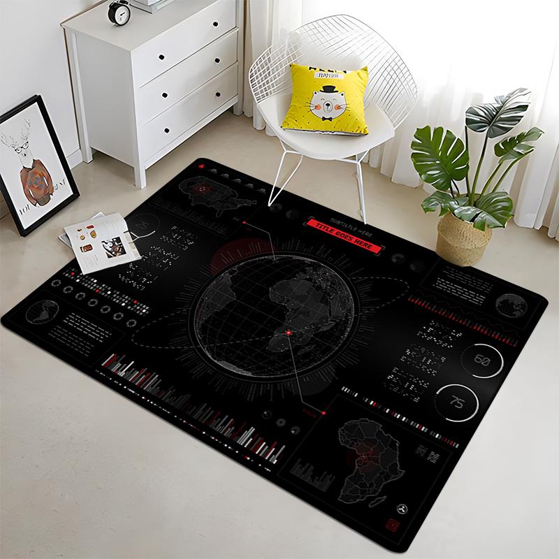Racing Dashboard Cool Pattern Decorative Square Rug Modern House Living Room Floor Matte Bedroom Carpet Art Poster Mat Fans Gift