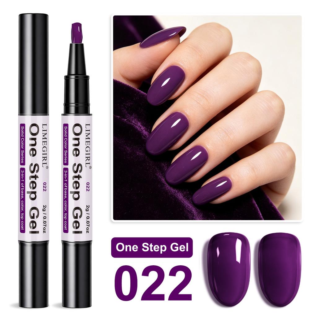 48 Colors One Step Gel Nail Polish, Soak Off Base Coat Top Coat 3-in-1 Color Gel, No Base Needed, Long-Lasting Manicure Kit