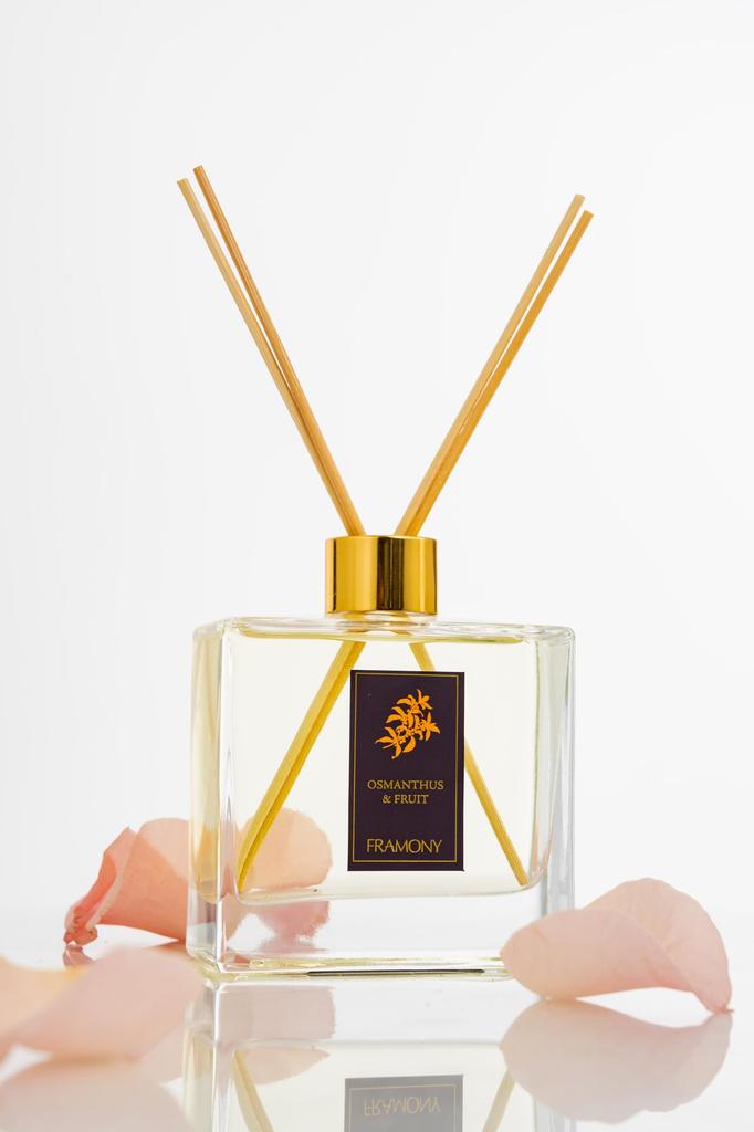 FRAMONY Reed Osmanthus and Autumn 200ml Room Air Gift Ethanol-Free Diffuser, Fruit, Scent, (KINMOKUSEI), Fragrance, Freshener,
