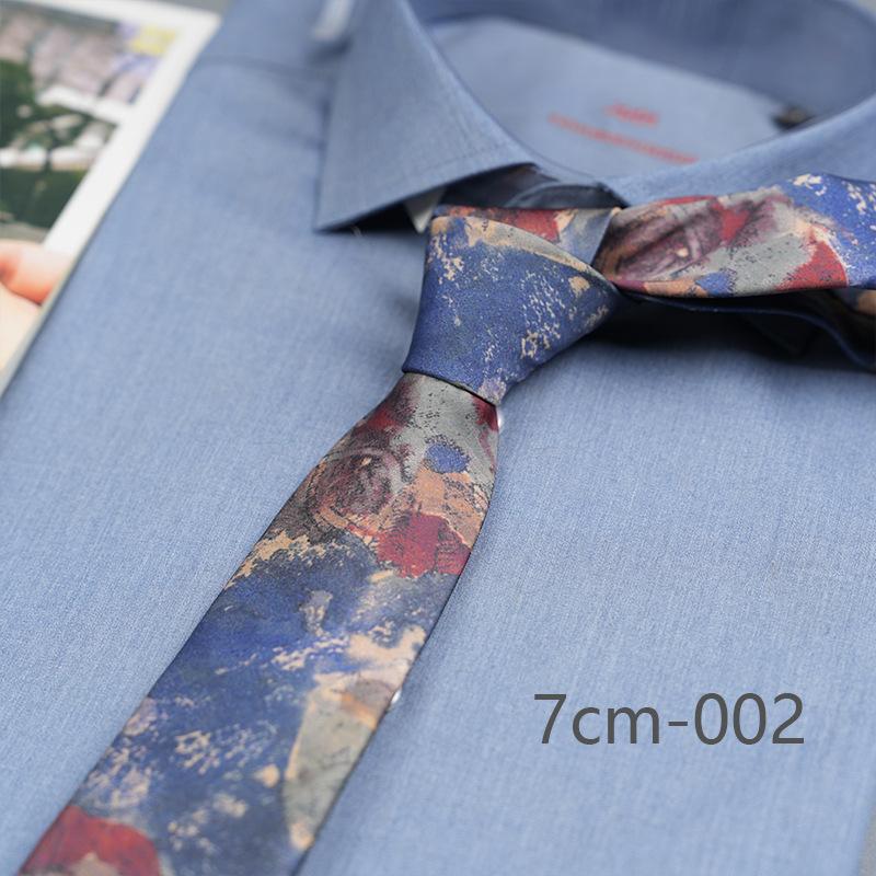 

Напечатанный мужской галстук 7 см, завязанный вручную, цветочный горошек, повседневный ретро-узор, аксессуары