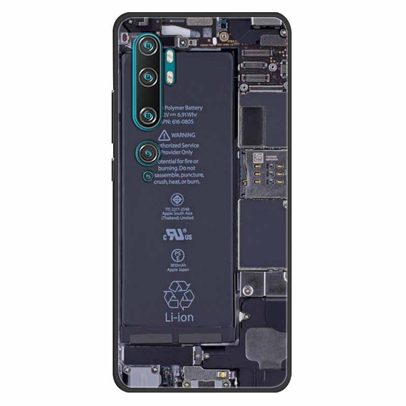 For Xiaomi Mi Note 10 Case Silicone Soft Owl Lion TPU Fashion Back Cover For Xiaomi Mi Note10 Cases Protective Printed Covers