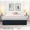 Lit Coffre LORIS 90x190 noir Sommier inclus 12 lattes MDF, montage rapide