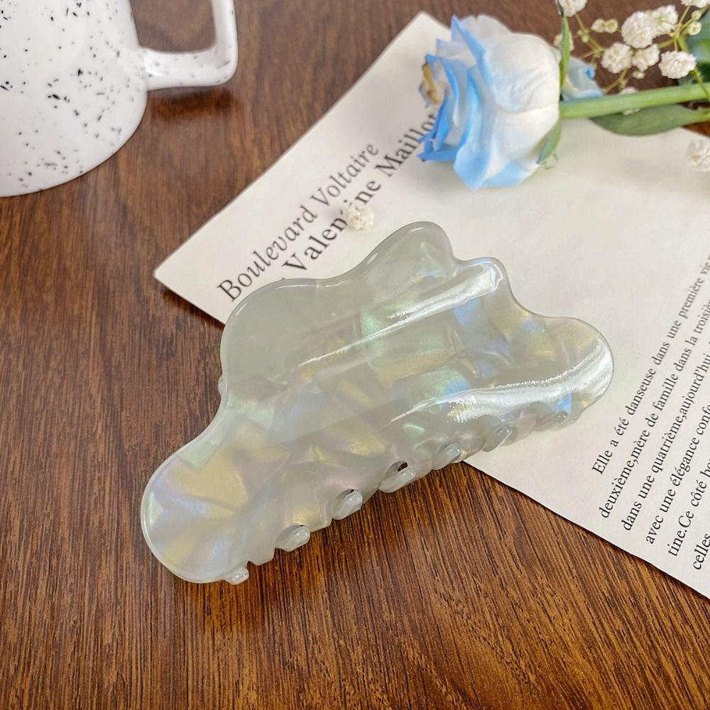 Hair Grab Clip Acetic Acid Barrettes Illusory Color Geometry Hair Claw  Hair Accessories