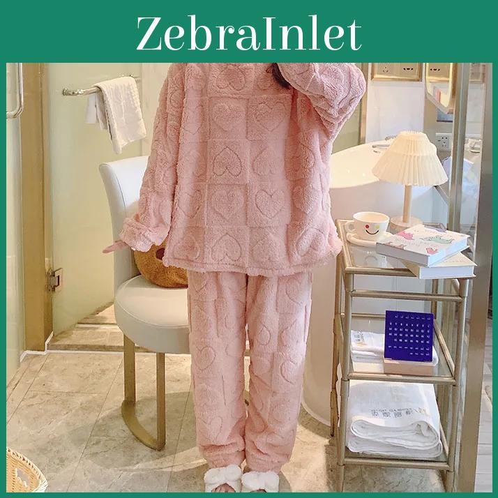 Pajamas Winter Warm Womens Set Thickened Winter Coral Velvet Pajamas Flannel Large Size Pajamas Pajamas Home Clothes