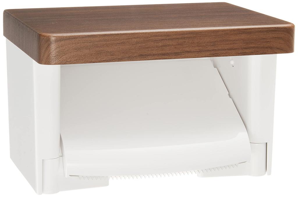 TOTO Paper Roll Holder with Shelf YH501FMR Dull Brown (Wooden Shelf) #MW