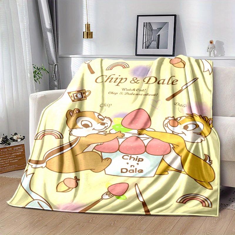 1pc, Chip & Dale Throw Blanket Soft Coverlet for Home Decor, Couch, Bed, Travel, Camping, Car, Beach, Office Nap Perfect Gift for Friends