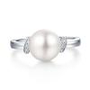 [JDE] Women's Pearl Ring, 8mm Genuine Pearl, 925 Sterling Silver, One Size Fits All, Elegant, Hypoallergenic, White Day Gift, Made in Japan
