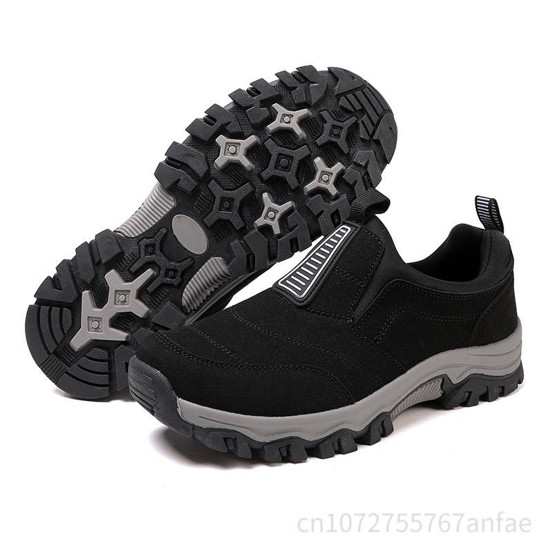 Men's Walking Shoes Casual Athletic Shoes Non-Slip Wear-Resistant Outdoor Hiking Shoes Comfortable Flat Sole Sneaker Lightweight