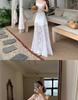 French Strappy Summer Dress – Women's Waist-Cinching, Sweet and Fresh Beach Vacation Wear