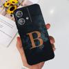 For Motorola Edge 40 Neo Case 26 Letters Black Pink Pattern Back Case For Moto Edge 40 5G 40Neo Soft TPU Silicone Stylish Bumper
