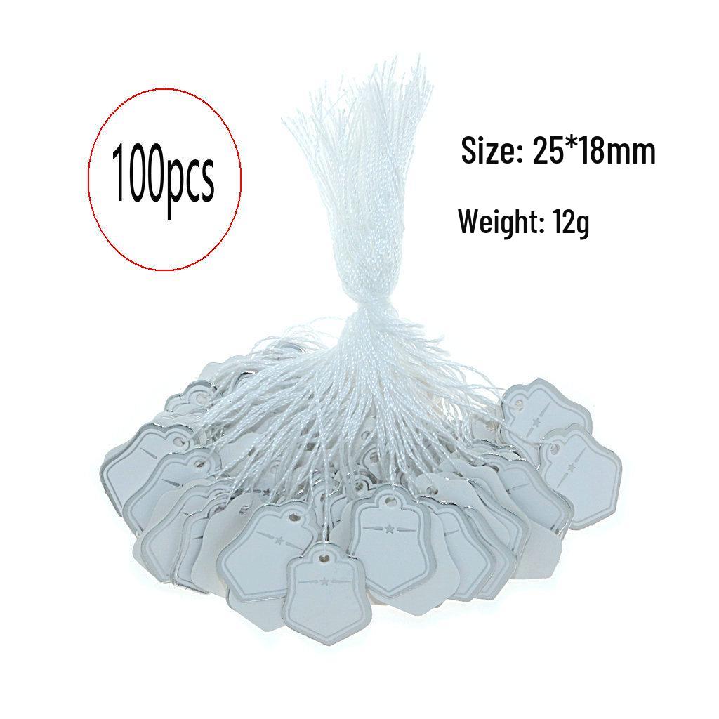 100-Pack Cotton Handwrite Jewelry Tags for DIY Display