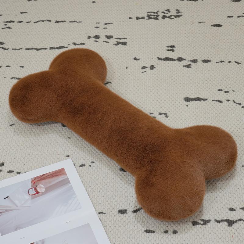 Kawaii Bone Shape Plush Pillow Stuffed Doll Pendant Soft Long Bone Nap Head Support Sleeping Cushion Home Decor Pets Dog Gift