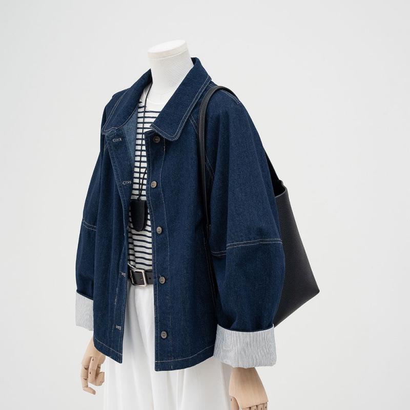 Koreanische Retro Jeansjacke mit sichtbaren Nähten - Damen 2025 Frühjahrskollektion