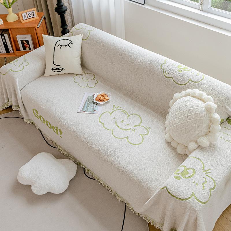 Cartoon Sofa Towel High-Grade Plush Yarn Sofa Cover Sofa Cover Cloth Full Covered Sofa Cover All-Inclusive Non-Slip