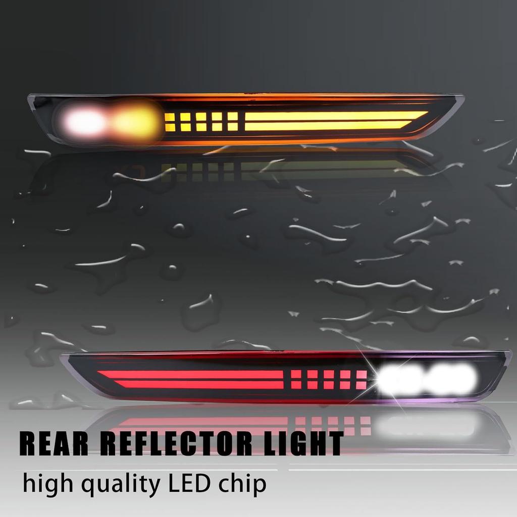 LED Rear Reflector Bumper Fog Light DRL Sequential Turn Signal Lamp Feature Kit for Mazda CX-50 2023-2024 Replacement Rear Bumper Trim Accessories