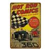 Hot Rod Comics Metal Tin Sign Man Cave Wall Art Retro Car Decor