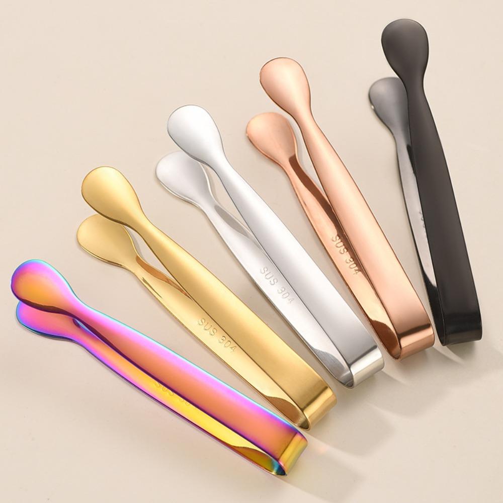 Stainless Steel Ice Tongs Food Serving Tongs Home Kitchen Restaurant Hotel Bar Sugar Cube Ice Cube Serving Tool Kitchen Tongs
