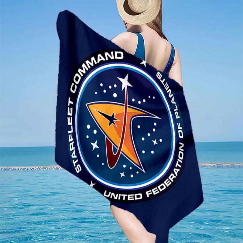 Starship Emblem Beach Towel, Super Soft Microfiber, Gift for Her/Him, Birthday, for Pool, Beach, Travel, Home Decor Fan Gifts