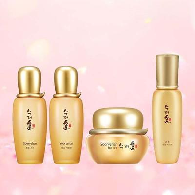 Hwayun 4-Piece Set (Skin + Emulsion + Cream + Mist), 1 Set