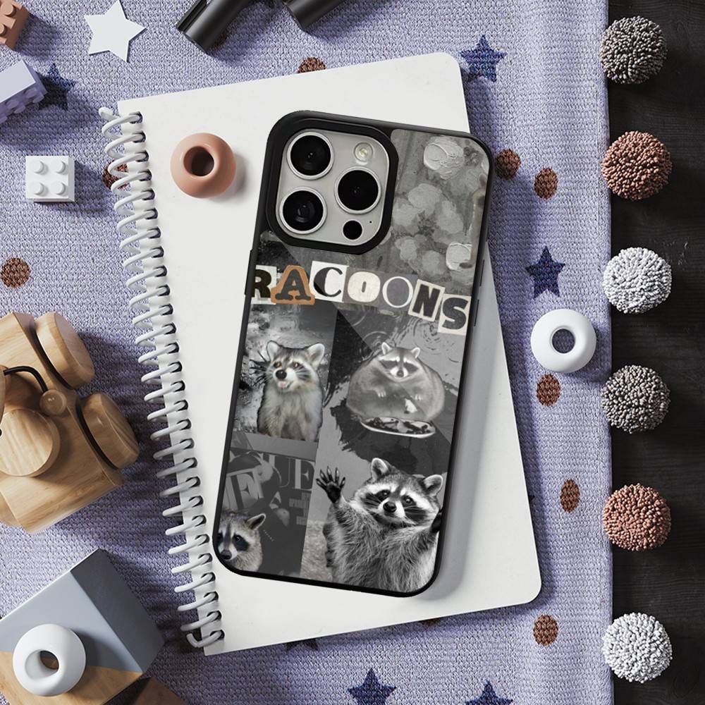 Funny Raccoon Animal For iPhone 15,16,17,14,Plus,12,Pro,Mini,13,Max,11,For Magsafe,Magnetic Wireless Charging Case