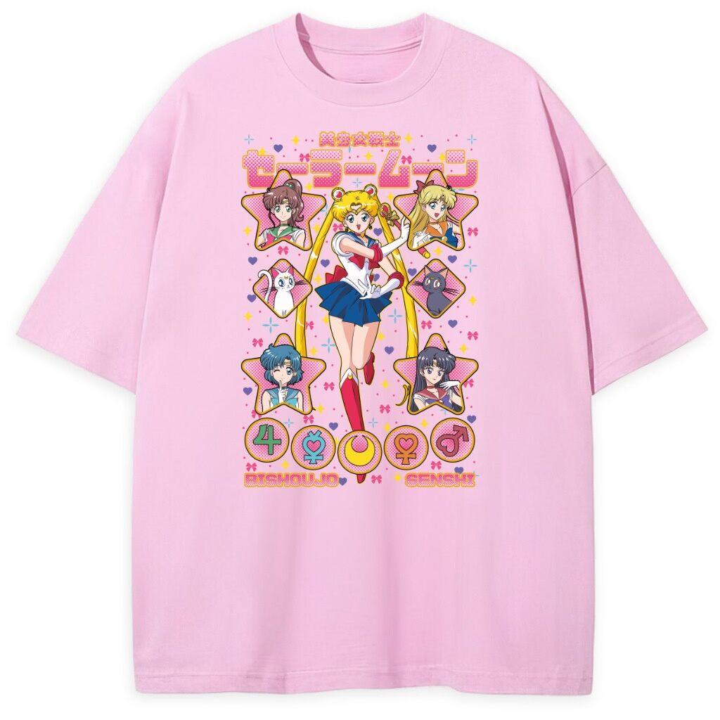 

2026 Fashion Cotton Sailor Moon Lost Americana Comfortable Tsukino Usagi Y2K TShirt Summer Unisex Streetwear Parentchild Tee 4XL
