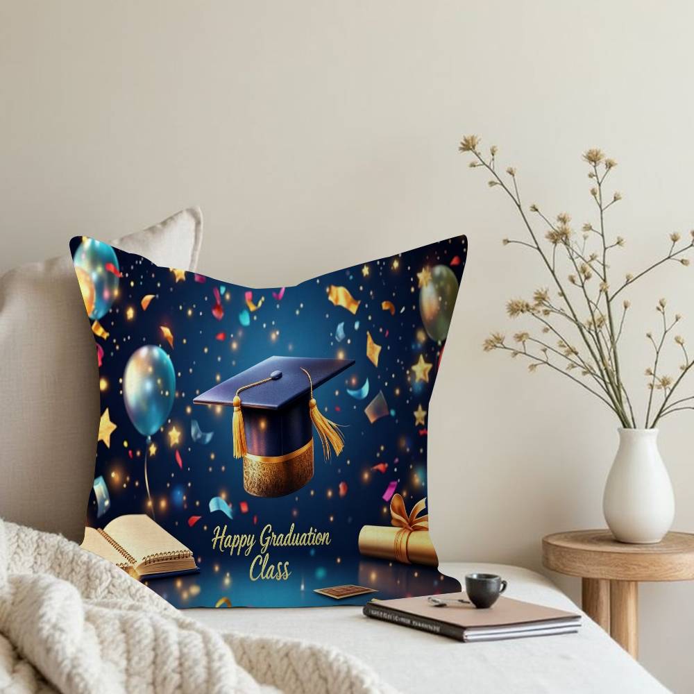 Graduation Decorations Personalized Pillow Cover Kids Bedroom Wild Party Decor Pillowcase Kid Birthday Shower Gift