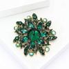 Popular Exquisite Alloy Rhinestone Glass Brooch High-End Temperament Women'S Suit Coat Corsage Jewelry Pin