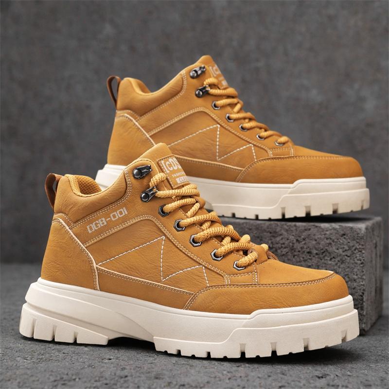 New Fashion Autumn And Winter Men's Low Top Martin Boots Students Male Boys Trending Soft Sole Work Shoes Labor Protection Martin Sneakers