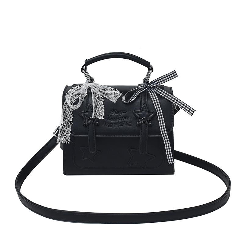 

Spring and summer new sweet casual niche star portable small square bag fashionable versatile high sense foreign style messenger women s bag