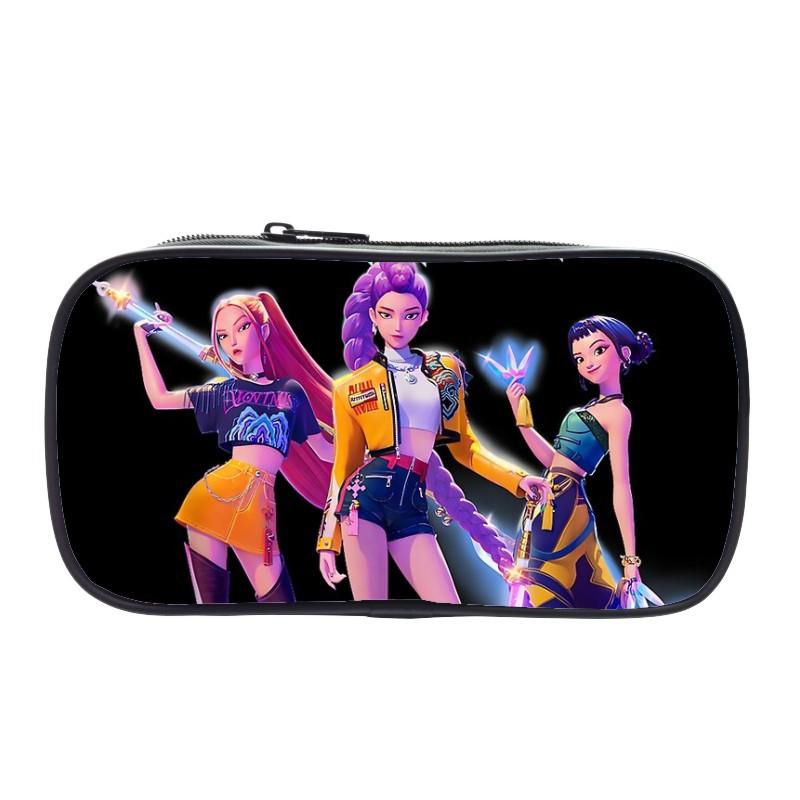 New Printed Witch Huntrix Kpop Student Pencil Bag Kpop Storage Stationery Bag Pencil Bag Men and Women