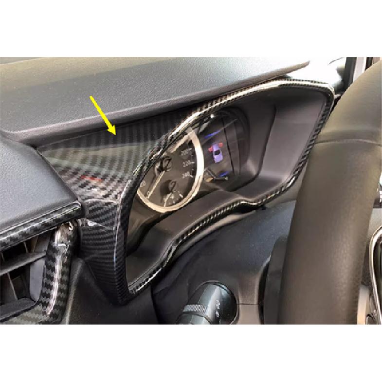 Carbon Fiber Dashboard Panel Lid Cover Trim For -2024 Toyota Corolla Sedan