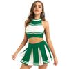 Women School Uniform Cheerleading Clothing Set Sexy Girls Dance Costume Cosplay Costumes Tops+Skirt Suit